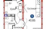 Продажа 1-комнатной квартиры, 40.85 м² в Астане - фото 5