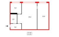 Продажа 2-комнатной квартиры, 44 м² в Караганде - фото 13