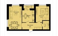 Продажа 2-комнатной квартиры, 63.8 м² в Астане
