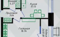 Продажа 1-комнатной квартиры, 38.19 м² в Астане - фото 2