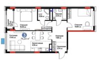 Продажа 3-комнатной квартиры, 75 м² в Астане
