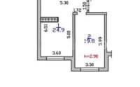 Продажа 2-комнатной квартиры, 44.7 м² в Алматы