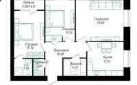 Продажа 3-комнатной квартиры, 86.11 м² в Астане