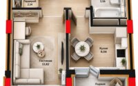 Продажа 1-комнатной квартиры, 33.88 м² в Астане