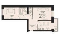 Продажа 2-комнатной квартиры, 65.65 м² в Астане