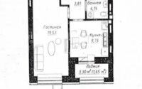 Продажа 1-комнатной квартиры, 38.88 м² в Астане