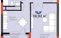 Продажа 1-комнатной квартиры, 39.1 м² в Астане