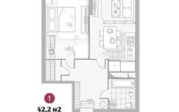 Продажа 2-комнатной квартиры, 42.2 м² в Алматы