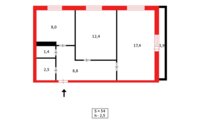 Продажа 2-комнатной квартиры, 54 м² в Темиртау - фото 15