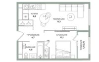 Продажа 1-комнатной квартиры, 39 м² в Алматы