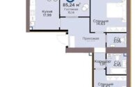 Продажа 3-комнатной квартиры, 84 м² в Астане
