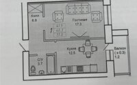 Продажа 1-комнатной квартиры, 41.5 м² в Астане