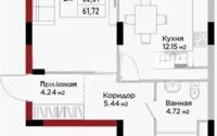 Продажа 2-комнатной квартиры, 62 м² в Астане