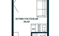 Продажа 1-комнатной квартиры, 23.5 м² в Астане