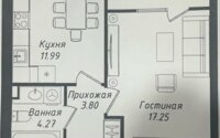 Продажа 2-комнатной квартиры, 40 м² в Астане