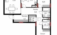 Продажа 3-комнатной квартиры, 109.68 м² в Астане