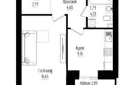 Продажа 1-комнатной квартиры, 37.75 м² в Астане