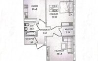 Продажа 2-комнатной квартиры, 64.4 м² в Астане