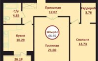 Продажа 2-комнатной квартиры, 65.5 м² в Астане - фото 6