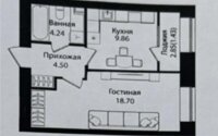 Продажа 1-комнатной квартиры, 38.73 м² в Астане - фото 3
