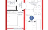 Продажа 2-комнатной квартиры, 42 м² в Астане