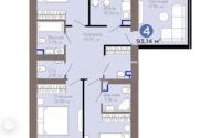 Продажа 4-комнатной квартиры, 93.14 м² в Астане