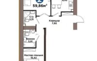 Продажа 2-комнатной квартиры, 60 м² в Астане