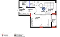 Продажа 2-комнатной квартиры, 51 м² в Астане