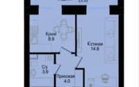 Продажа 2-комнатной квартиры, 35.1 м² в Астане
