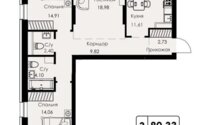 Продажа 3-комнатной квартиры, 80.33 м² в Алматы