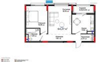 Продажа 2-комнатной квартиры, 64.27 м² в Астане