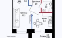 Продажа 1-комнатной квартиры, 34.1 м² в Астане