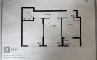 Продажа 2-комнатной квартиры, 63.94 м² в Астане