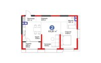 Продажа 2-комнатной квартиры, 63 м² в Алматы - фото 2