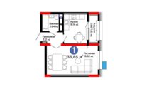 Продажа 1-комнатной квартиры, 36.85 м² в Астане - фото 4