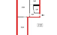 Продажа 2-комнатной квартиры, 46 м² в Караганде - фото 4