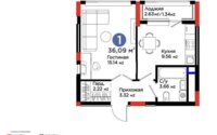 Продажа 1-комнатной квартиры, 36 м² в Астане