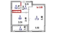 Продажа 1-комнатной квартиры, 35.6 м² в Астане