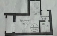 Продажа 1-комнатной квартиры, 33.8 м² в Астане