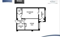 Продажа 1-комнатной квартиры, 47.78 м² в Астане